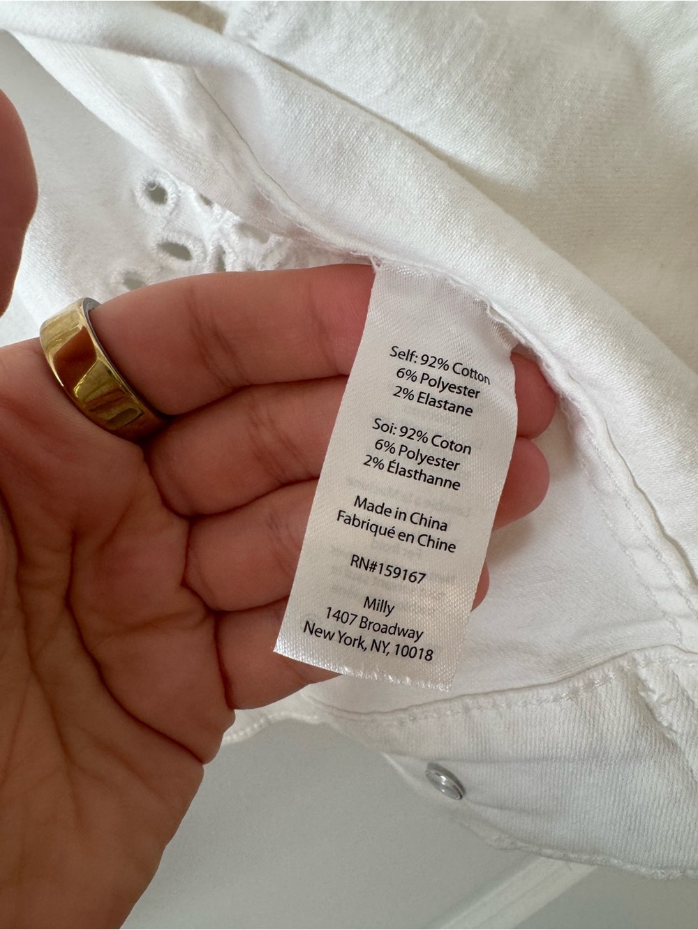 Milly White Eyelet Gemma Jacket Size Large - Picture 9 of 12